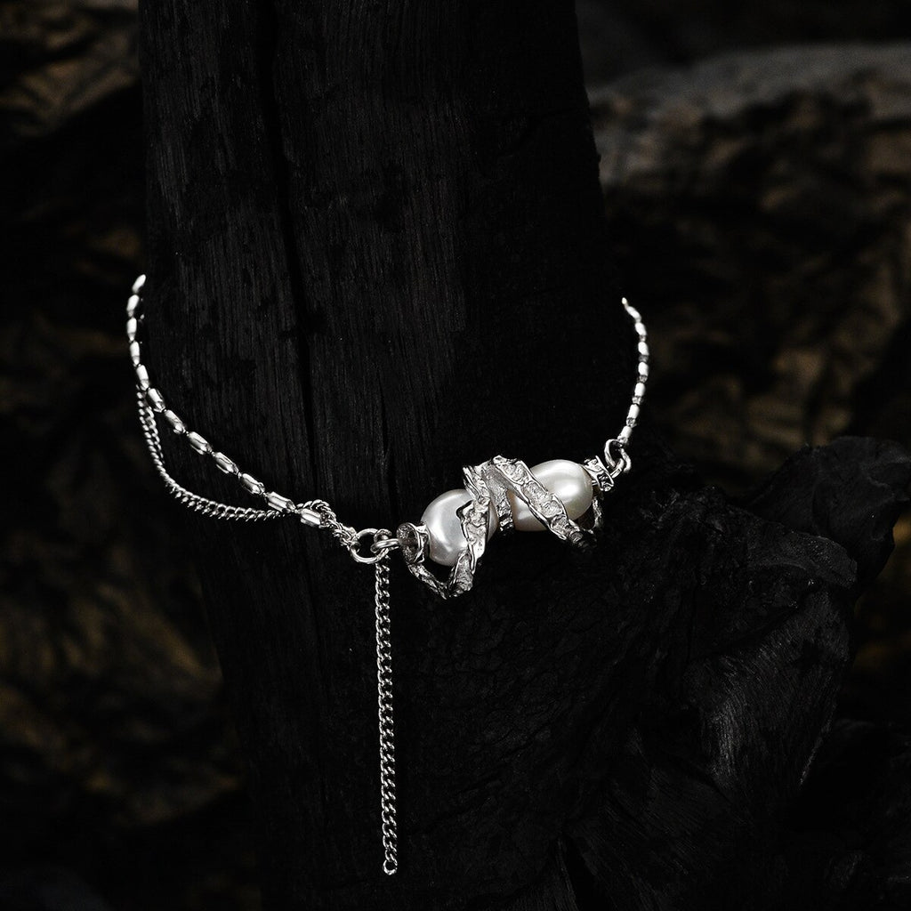 Bracelet à pampilles en perles baroques B1000