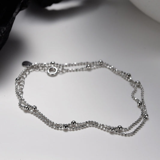 Collier chaîne à billes perlées N1039