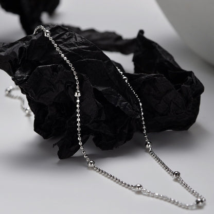 Collier chaîne à billes perlées N1039