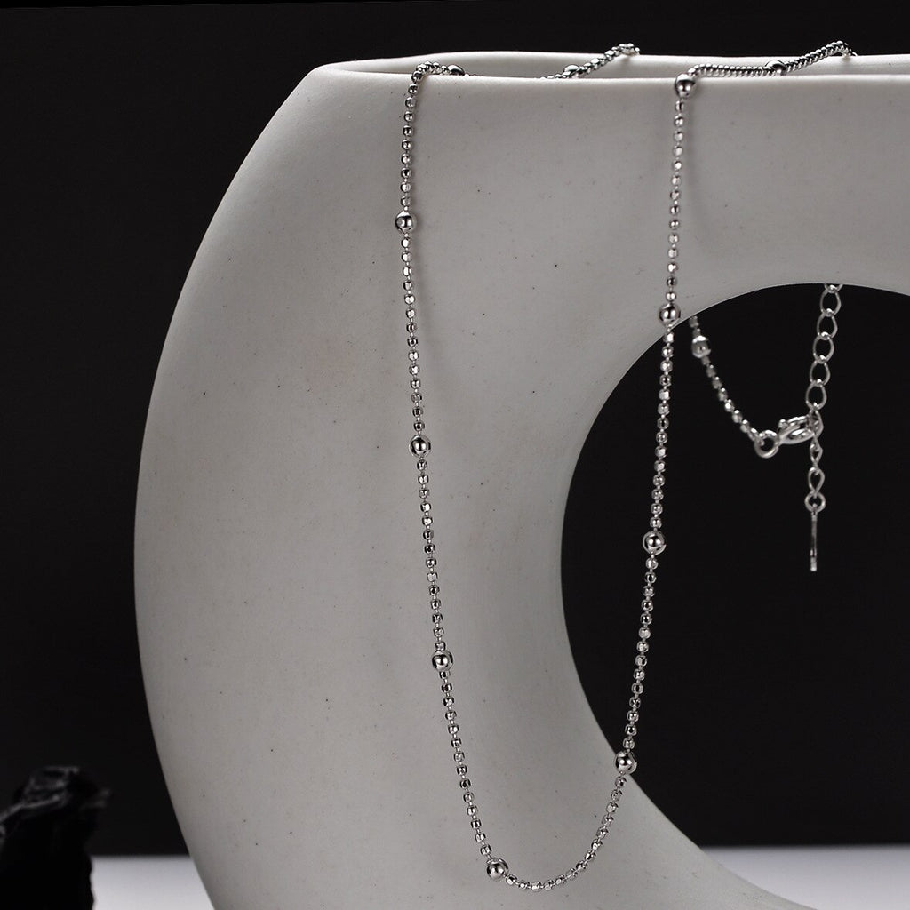 Collier chaîne à billes perlées N1039