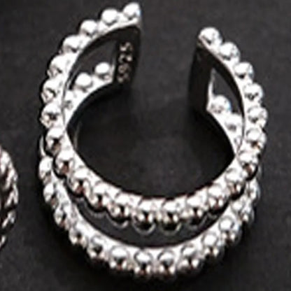Boucle d'Oreille Clip en Fil Perlé E1102, 1 Pièce