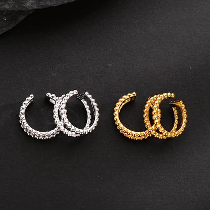 Boucle d'Oreille Clip en Fil Perlé E1102, 1 Pièce
