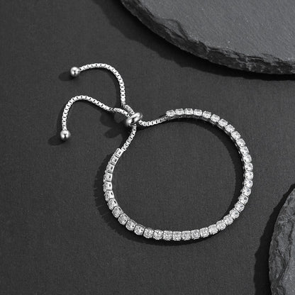 Bracelet à chaîne coulissante Bling CZ B1013