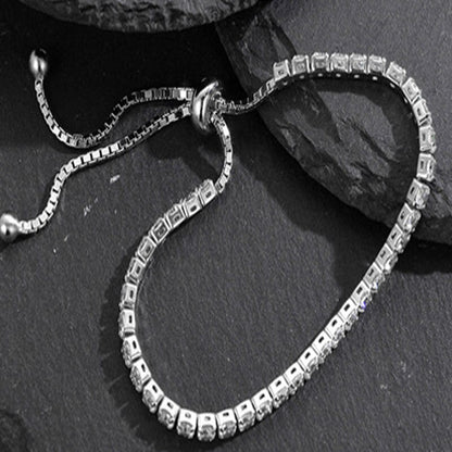 Bracelet à chaîne coulissante Bling CZ B1013