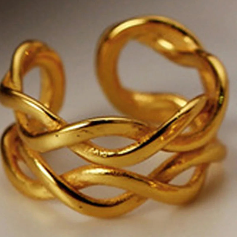 Boucle d'Oreille Clip en Filigrane Tressée E1099, 1 Pièce
