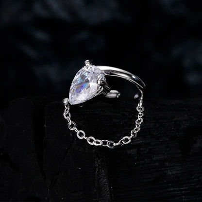 Boucle d'oreille chaîne à pampilles CZ E1187, 1 pièce