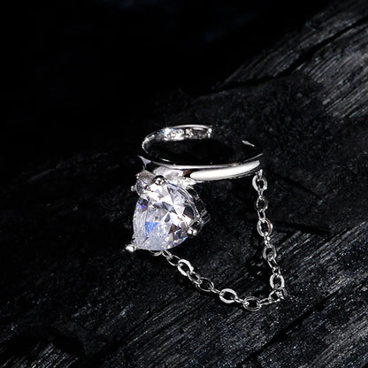 Boucle d'oreille chaîne à pampilles CZ E1187, 1 pièce
