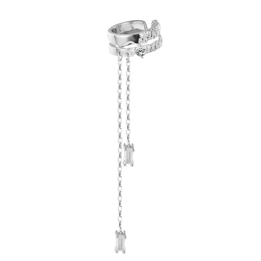 Manchette d'oreille Huggies en chaîne CZ E1129, 1 pièce