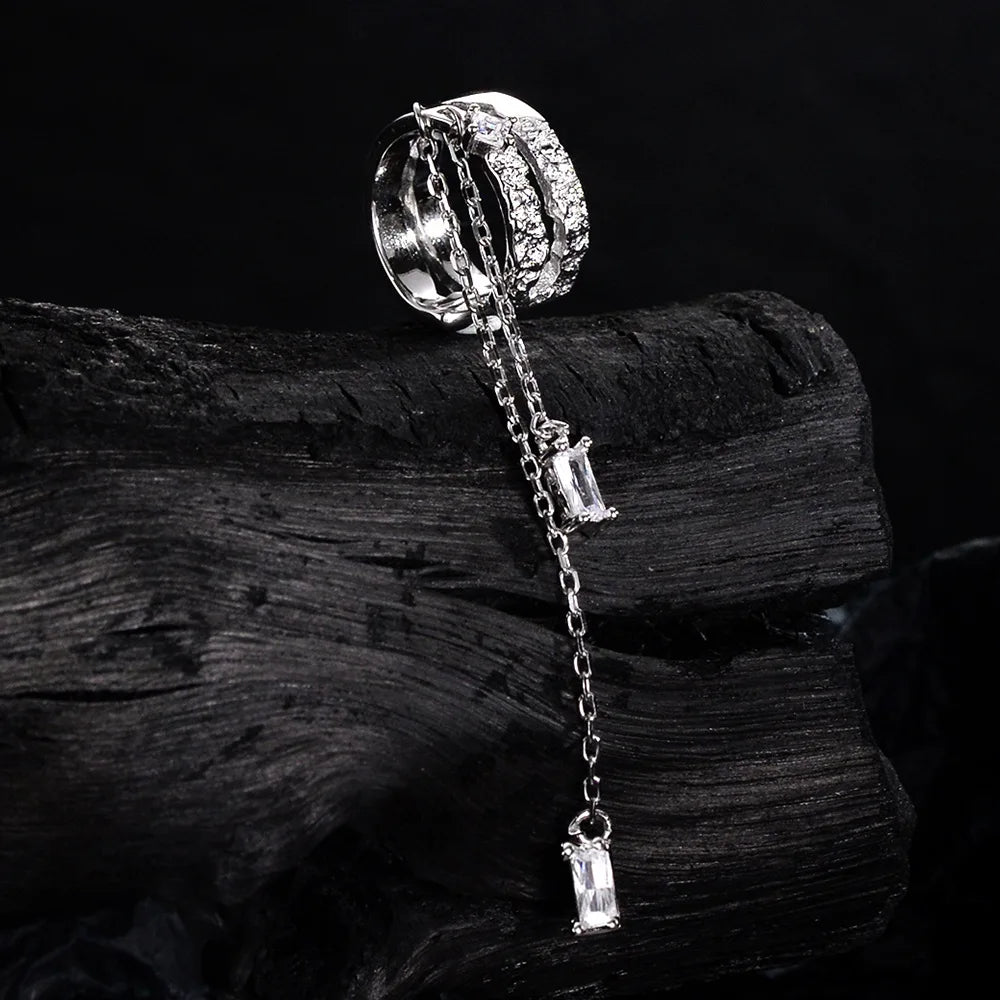 Manchette d'oreille Huggies en chaîne CZ E1129, 1 pièce