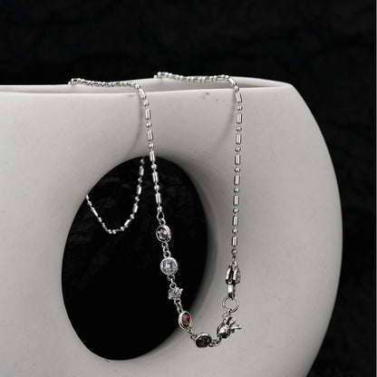 Collier de perles en zircon coloré N1000