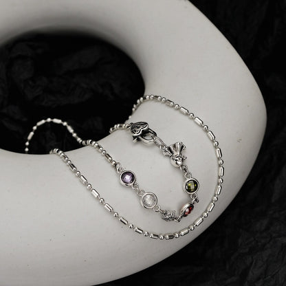 Collier de perles en zircon coloré N1000
