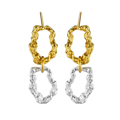 Clous d'oreilles à motif de branches séchées E1204