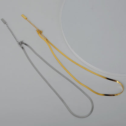 Collier chaîne serpent plate N1020