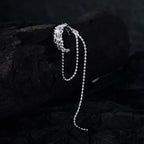 Boucle d'Oreille Longue Chaîne en CZ Vert E1130, 1 Pièce