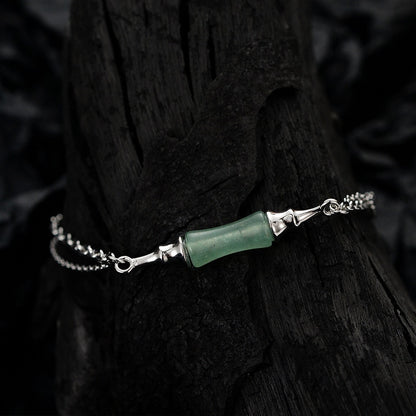 Bracelet Multi Chaînes Jade Bambou B1017