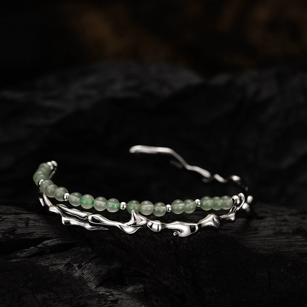 Bracelet irrégulier en perles de jade B1008