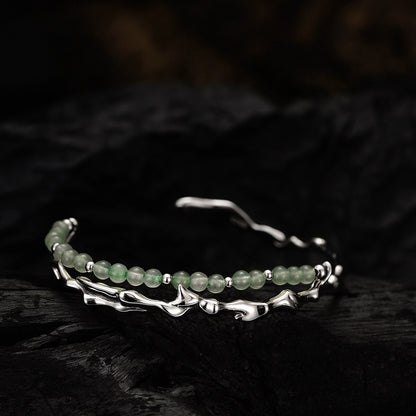 Bracelet irrégulier en perles de jade B1008