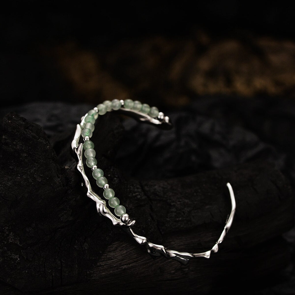 Bracelet irrégulier en perles de jade B1008