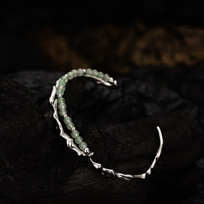 Bracelet irrégulier en perles de jade B1008