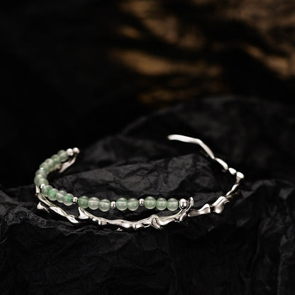 Bracelet irrégulier en perles de jade B1008