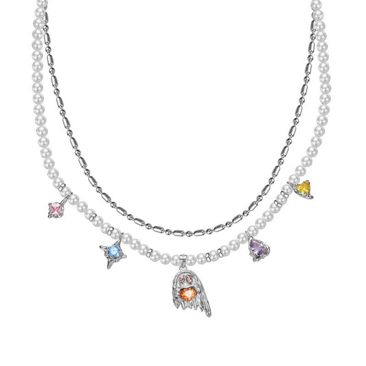 Collier de sorcière en perles esprit Halloween N1009