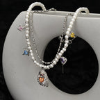 Collier de sorcière en perles esprit Halloween N1009