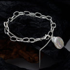 Bracelet à maillons en perles baroques B1025