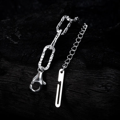 Bracelet à maillons froissés épais B1024