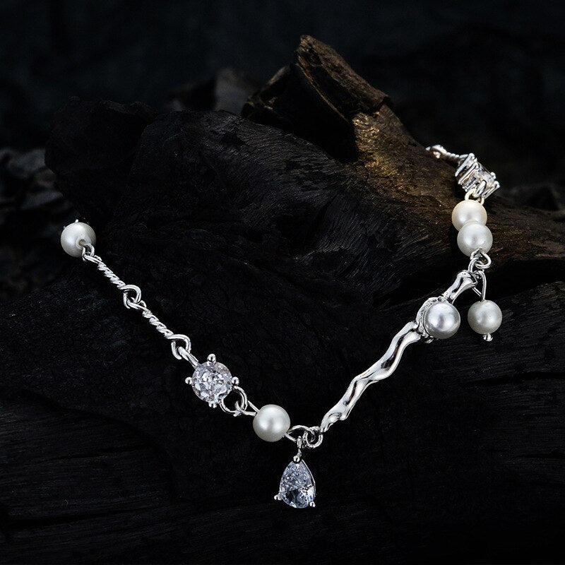 Bracelet multi-chaînes perles B1019