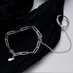 Bracelet à chaîne allongée texturé B1026