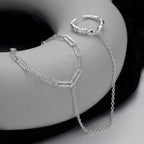 Bracelet à chaîne allongée texturé B1026