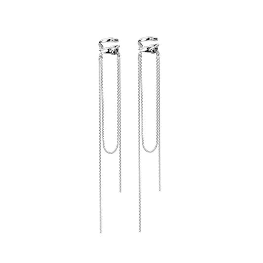 Boucle d'Oreille Longue Chaîne Ouverte E1114, 1 Pièce