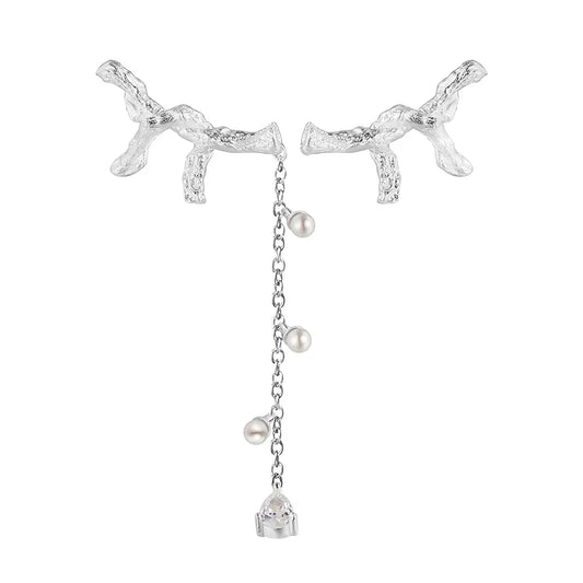 Boucle d'oreille irrégulière à longue chaîne E1182