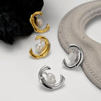 Clous d'oreilles irréguliers en perles C E1209
