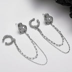 Bijou d'Oreille Irrégulier à Longue Chaîne E1208, 1 Pièce