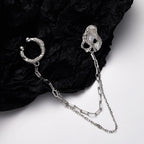 Bijou d'Oreille Irrégulier à Longue Chaîne E1208, 1 Pièce