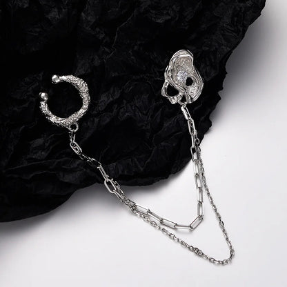Bijou d'Oreille Irrégulier à Longue Chaîne E1208, 1 Pièce