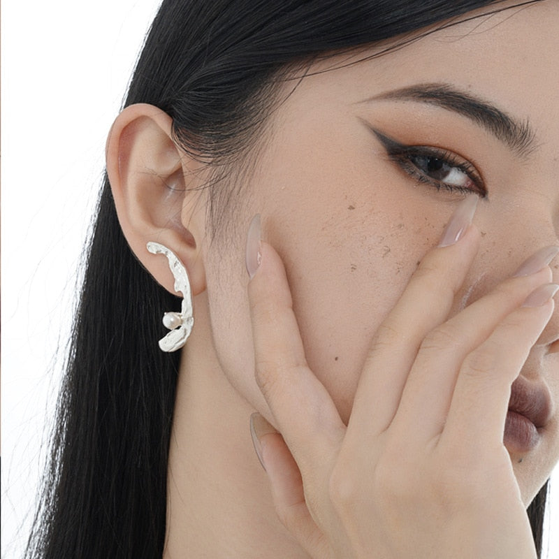 Clous d'oreilles irréguliers texturés E1202