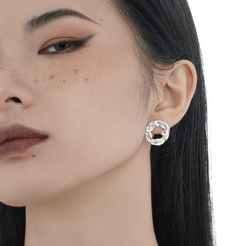 Clous d'oreilles irréguliers texturés E1202