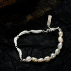 Bracelet perles baroques maillons irréguliers B1048
