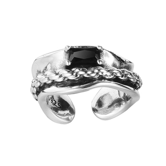 Boucle d'oreille large en chaîne de corde E1128, 1 pièce