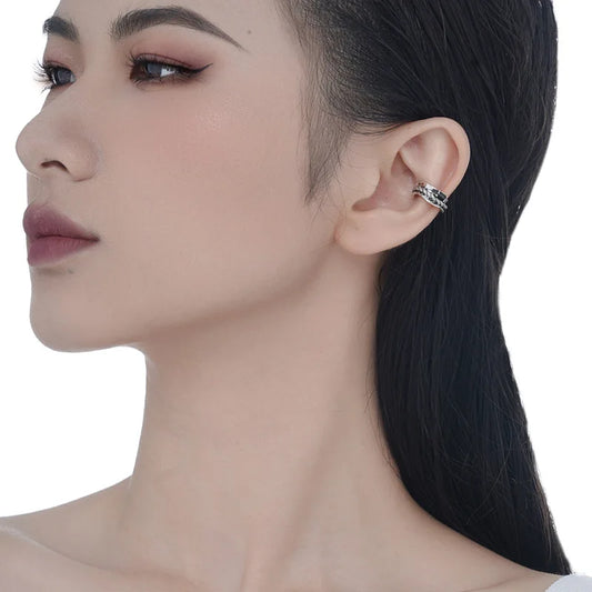 Boucle d'oreille large en chaîne de corde E1128, 1 pièce
