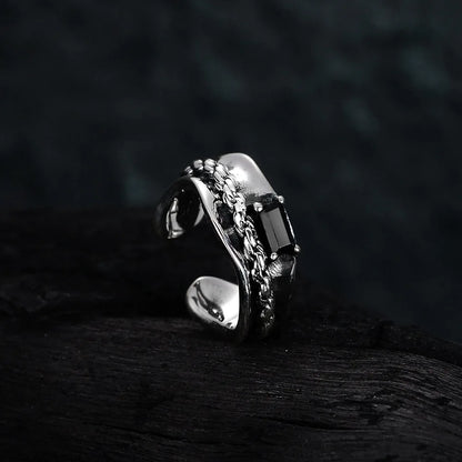 Boucle d'oreille large en chaîne de corde E1128, 1 pièce