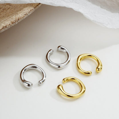 Boucles d'oreilles créoles ouvertes liquides E1105 1 pièce