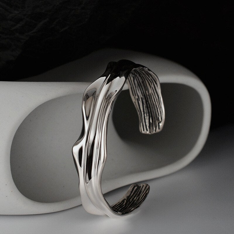 Bracelet irrégulier à motif liquide B1016