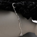 Manchette d'Oreille à Longue Chaîne de Perles E1146, 1 Pièce