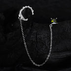 Boucle d'oreille longue chaîne CZ E1192, 1 pièce