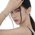 Bracelet chaînes en perles baroques B1047