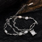 Bracelet chaînes en perles baroques B1047