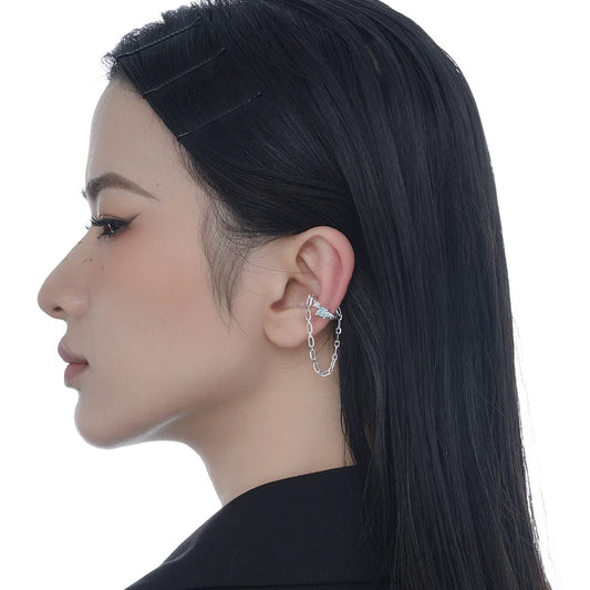 Bijou d'oreille Naturalistic Chained CZ E1222, 1 pièce